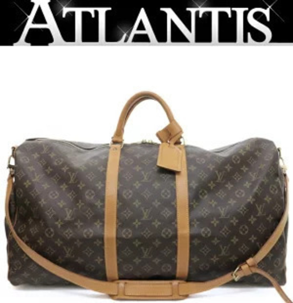 Louis Vuitton Keepall Bandouliere Boston Bag Shoulder Monogram Brown